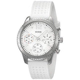 Guess Marina Quartz White Dial White Rubber Strap Watch For Women - W1025L1 Authentic Buy Shop Now