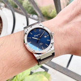 Salvatore Ferragamo F-80 Classic Blue Dial Blue Leather Strap Watch for Men - SFDT00719 Authentic Buy Shop Now