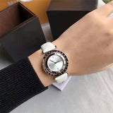 Michael Kors Averi Silver Dial White Leather Strap Watch for Women - MK2524 Authentic Buy Shop Now