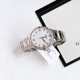 Bulova Crystal Collection Mother of Pearl Dial Silver Steel Strap Watch for Women - 96L263 Authentic Buy Shop Now