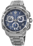 Versace Dylos Chronograph Blue Dial Silver Steel Strap Watch for Men - VQC090016 Authentic Buy Shop Now