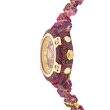 Versace Icon Active Chronograph Quartz Gold Dial Red Leather Strap Watch For Men - VEZ701222 Authentic Buy Shop Now