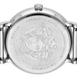 Versace V-Circle Silver Dial Silver Mesh Bracelet Watch for Men - VBQ060017 Authentic Buy Shop Now