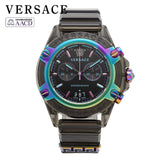 Versace Icon Active Chronograph Quartz Black Dial Black Steel Strap Watch For Men - VEZ701022 Authentic Buy Shop Now