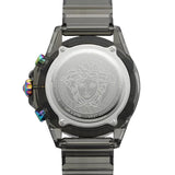 Versace Icon Active Chronograph Quartz Black Dial Black Steel Strap Watch For Men - VEZ701022 Authentic Buy Shop Now