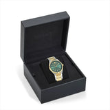 Versace V-Auria Quartz Green Dial Two Tone Steel Strap Watch for Men - VE0F00425 Authentic Buy Shop Now