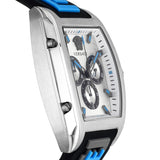 Versace Dominus Chronograph Silver Dial Black Rubber Strap Watch For Men - VE6H00123 Authentic Buy Shop Now