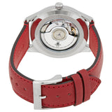 Gucci G Timeless Automatic Silver Dial Red Leather Strap Watch For Men - YA126346 Authentic Buy Shop Now
