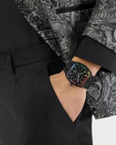 Philipp Plein Hexagon Phantom Black Dial Black Silicone Strap Watch For Men- PWPUA0324 Authentic Buy Shop Now