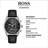 Hugo Boss Champion Black Dial Black Leather Strap Watch for Men - 1513816 Authentic Buy Shop Now