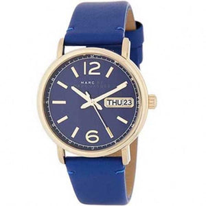 Marc Jacobs Fergus Blue Dial Blue Leather Strap Watch for Women - MBM8650 Authentic Buy Shop Now