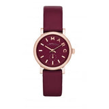 Marc Jacobs Baker Maroon Dial Maroon Leather Strap Watch for Women - MBM1271 Authentic Buy Shop Now