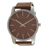 Calvin Klein City Brown Dial Brown Leather Strap Watch for Men - K2G211GK Authentic Buy Shop Now