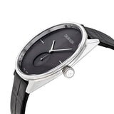 Calvin Klein Accent Black Dial Black Leather Strap Watch for Men - K2Y211C3 Authentic Buy Shop Now