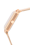 Guess Highline Off White Dial Rose Gold Stainless Steel Mesh Strap Watch For Women - W0826L3 Authentic Buy Shop Now
