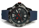 Tommy Hilfiger Cole Black Dial Blue Rubber Strap Watch for Men - 1790984 Authentic Buy Shop Now