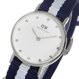 Daniel Wellington Classy Glasgow White Dial Two Tone NATO Strap Watch For Women - DW00100074 Authentic Buy Shop Now