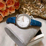 Michael Kors Cinthia Mother of Pearl Dial Blue Leather Strap Watch for Women - MK2661 Authentic Buy Shop Now