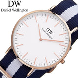 Daniel Wellington Classic Glasgow White Dial Two Tone NATO Strap Watch for Men - DW00100004 Authentic Buy Shop Now