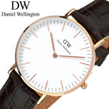 Daniel Wellington Classic York White Dial Brown Leather Strap Watch For Women - DW00100038 Authentic Buy Shop Now