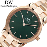 Daniel Wellington Iconic Link Emerald Green Dial Rose Gold Steel Strap Watch For Women - DW00100419 Authentic Buy Shop Now