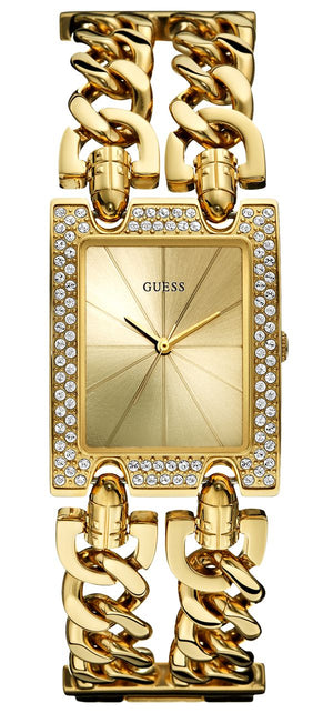 Guess MOD Heavy Metal Diamonds Gold Dial Gold Steel Strap Watch for Women - W0072L1 Authentic Buy Shop Now