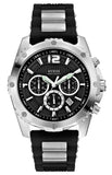 Guess Intrepid Chronograph Black Dial Two Tone Steel Strap Watch for Men - W0167G1 Authentic Buy Shop Now