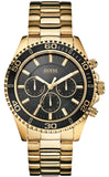 Guess Chaser Chronograph Black Dial Gold Steel Strap Watch for Men - W0170G2 Authentic Buy Shop Now