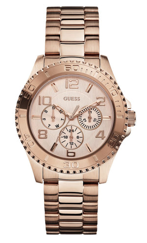 Guess BFF Multifunction Rose Gold Dial Rose Gold Steel Strap Watch for Women - W0231L4 Authentic Buy Shop Now