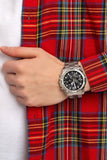 Guess Commander Chronograph Black Dial Silver Steel Strap Watch for Men - GW0056G1 Authentic Buy Shop Now