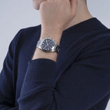 Guess Horizon Chronograph Quartz Blue Dial Silver Steel Strap Watch for Men - W0379G3 Authentic Buy Shop Now