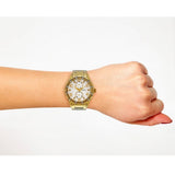 Guess Siren Diamonds Silver Dial Gold Steel Strap Watch for Women - W0442L2 Authentic Buy Shop Now
