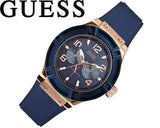 Guess Jet Setter Analog Quartz Blue Dial Blue Rubber Strap Watch For Women - W0571L1 Authentic Buy Shop Now