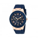 Guess Jet Setter Analog Quartz Blue Dial Blue Rubber Strap Watch For Women - W0571L1 Authentic Buy Shop Now