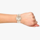 Guess Luna Diamonds White Dial White Rubber Strap Watch for Women - W0653L4 Authentic Buy Shop Now
