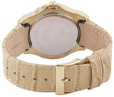 Guess Limelight Quartz Silver Dial Golden Leather Strap Watch For Women - W0775L2 Authentic Buy Shop Now