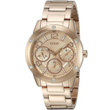 Guess Studio Rose Gold Dial Rose Gold Steel Strap Watch For Women - W0778L3 Authentic Buy Shop Now