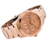 Guess Studio Rose Gold Dial Rose Gold Steel Strap Watch For Women - W0778L3 Authentic Buy Shop Now