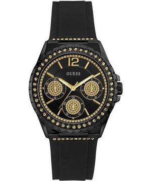 Guess Starlight Black Dial Black Rubber Strap Watch for Women - W0846L1 Authentic Buy Shop Now