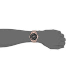 Guess Delancy Black Dial Rose Gold Mesh Bracelet Watch for Men - W0871G5 Authentic Buy Shop Now
