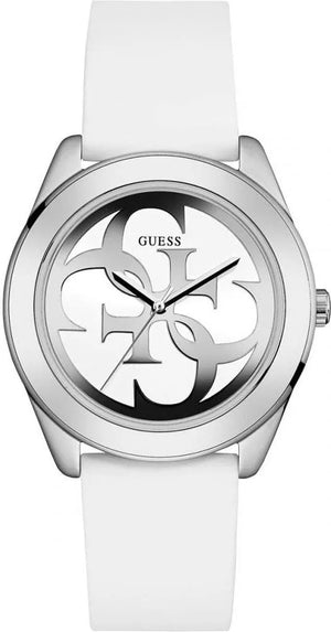 Guess G Twist Quartz White Dial White Silicone Strap Watch For Women - W0911L1 Authentic Buy Shop Now