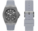 Guess Legacy Grey Dial Grey Silicone Strap Watch For Men - W1048G1 Authentic Buy Shop Now