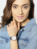 Guess Swirl Analog Quartz White Dial Blue Rubber Strap Watch for Women - W1096L4 Authentic Buy Shop Now