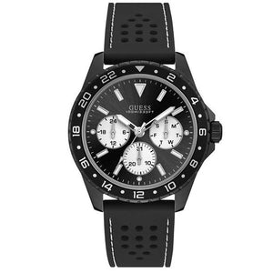 Guess Odyssey Quartz Black Dial Black Silicone Strap Watch For Men - W1108G3 Authentic Buy Shop Now