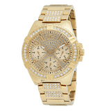 Guess Frontier Diamonds Gold Dial Gold Steel Strap Watch For Women - W1156L2 Authentic Buy Shop Now