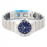 Omega Constellation Manhattan Quartz Diamonds Blue Dial Silver Steel Strap Watch for Women - 131.10.25.60.53.001 Authentic Buy Shop Now