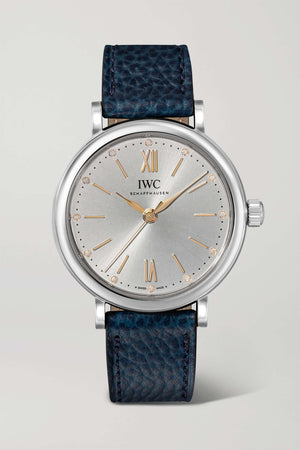 IWC Portofino Automatic Silver Dial Blue Leather Strap Watch for Women - IW357411 Authentic Buy Shop Now