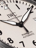 IWC Pilot's Watch Mark XVIII White Dial Black Leather Strap Watch for Men - IW327002 Authentic Buy Shop Now