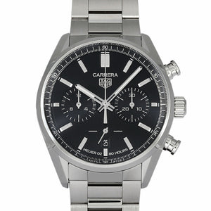 Tag Heuer Carrera Chronograph Black Dial Silver Steel Strap Watch for Men - CBN2010.BA0642 Authentic Buy Shop Now