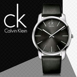 Calvin Klein City Black Dial Black Leather Strap Watch For Women - K2G23107 Authentic Buy Shop Now
